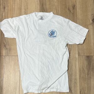 Vans White Short Sleeve Tee with Blue Graphic